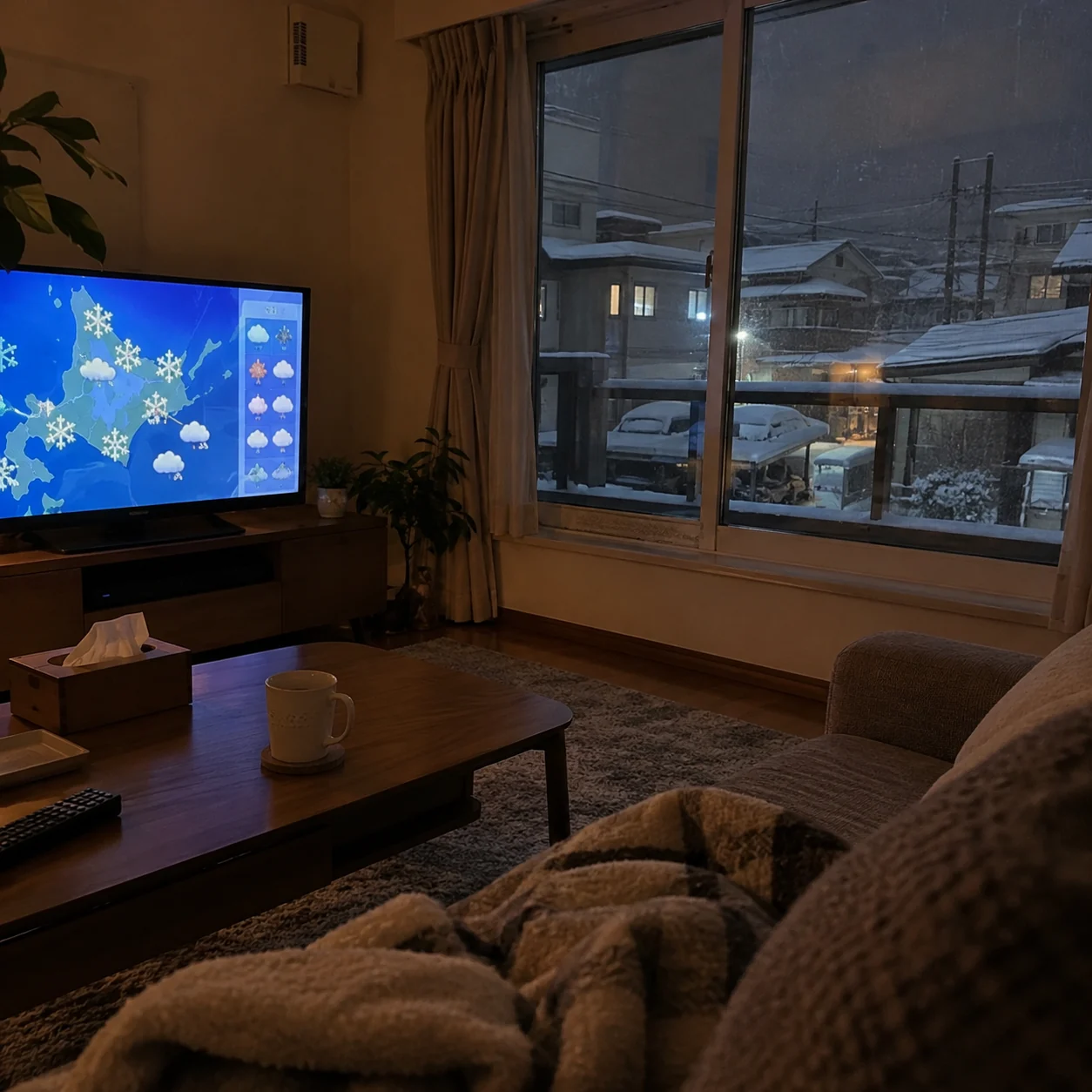 暮らしの中で実家を思う場面